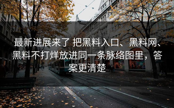 最新进展来了 把黑料入口、黑料网、黑料不打烊放进同一条脉络图里，答案更清楚