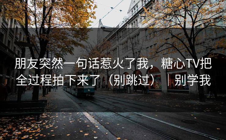 朋友突然一句话惹火了我，糖心TV把全过程拍下来了（别跳过）｜别学我